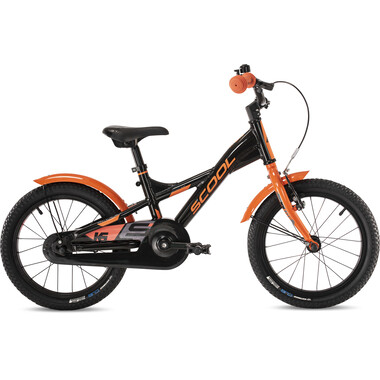 Bicicletta Bambino S'COOL XXLITE Alluminio 1V 16" Nero/Arancione